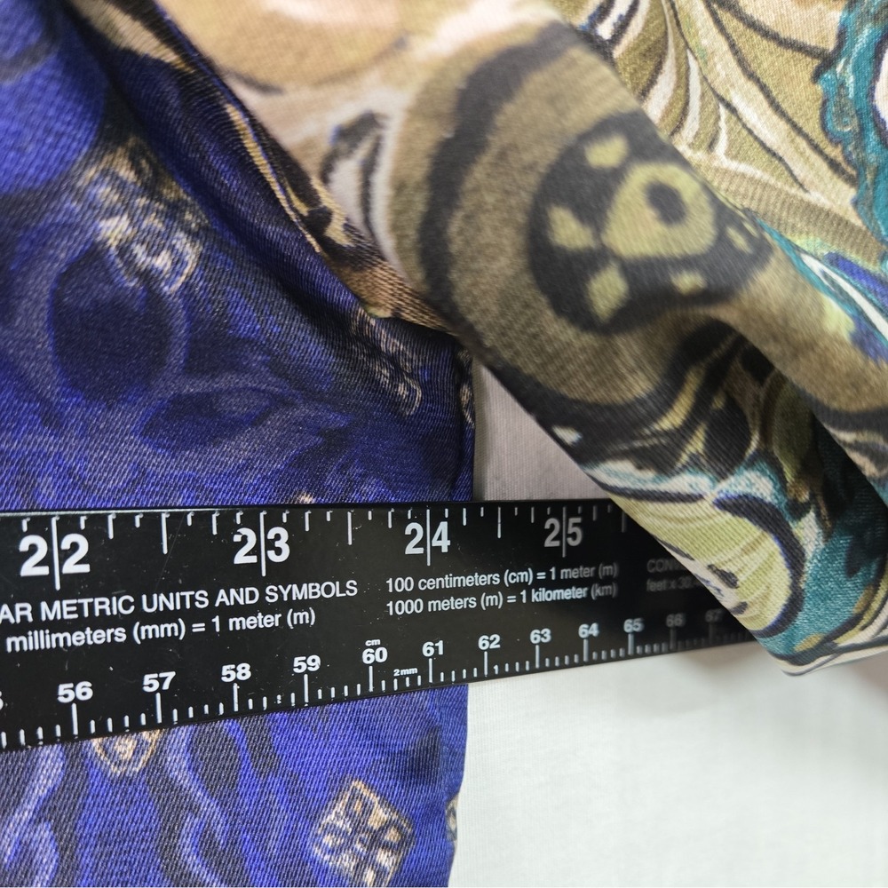Chico's Women's 3 (XL) Komono Blouse V Neck Top Paisley 3/4 Sleeves Flowy - Picture 8 of 8